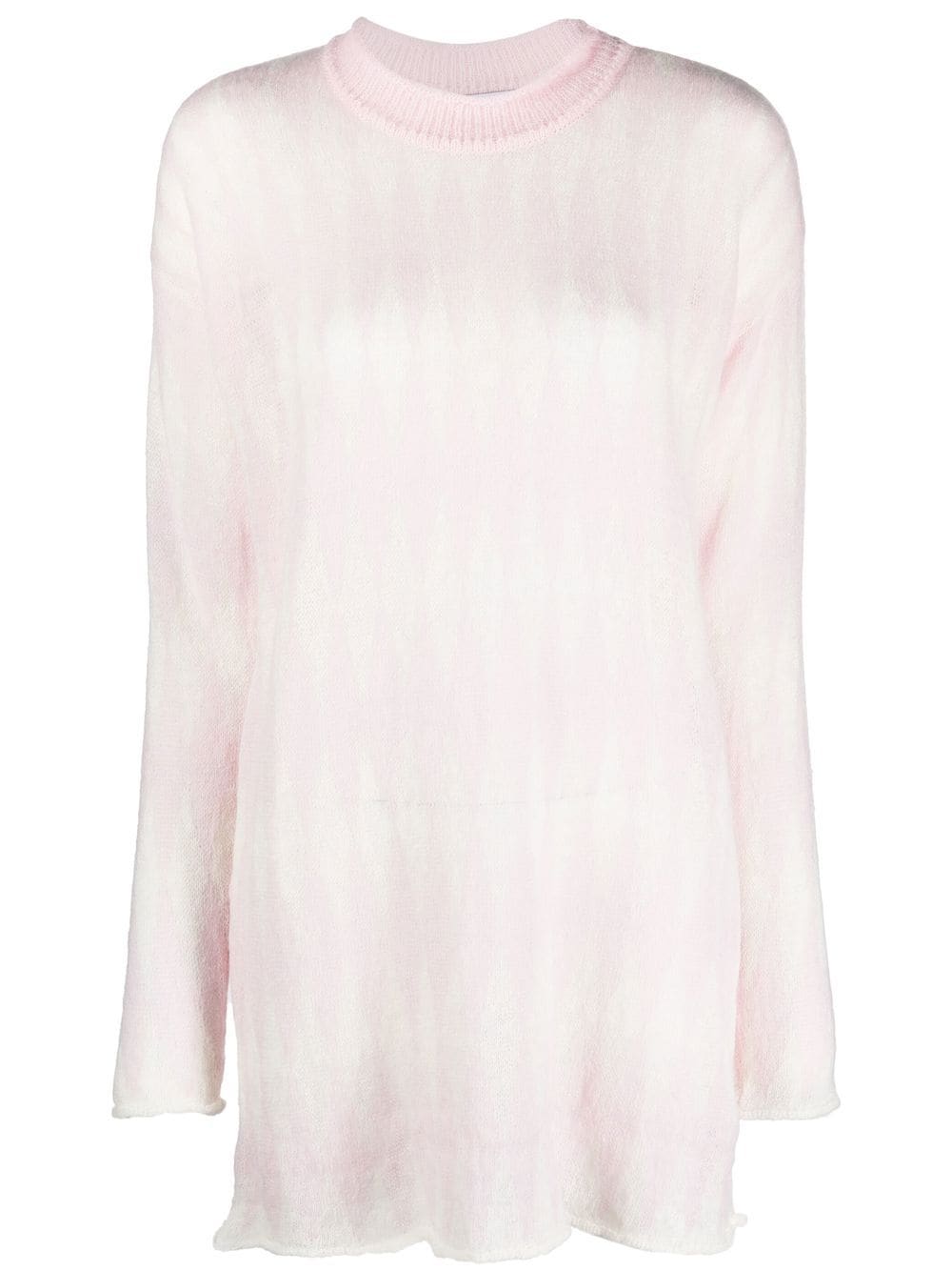 Rus diamond-pattern long-length jumper - Pink von Rus