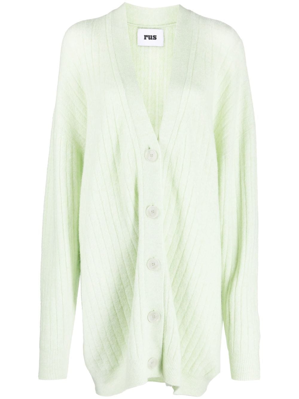 Rus oversize rib-knit cardigan - Green von Rus