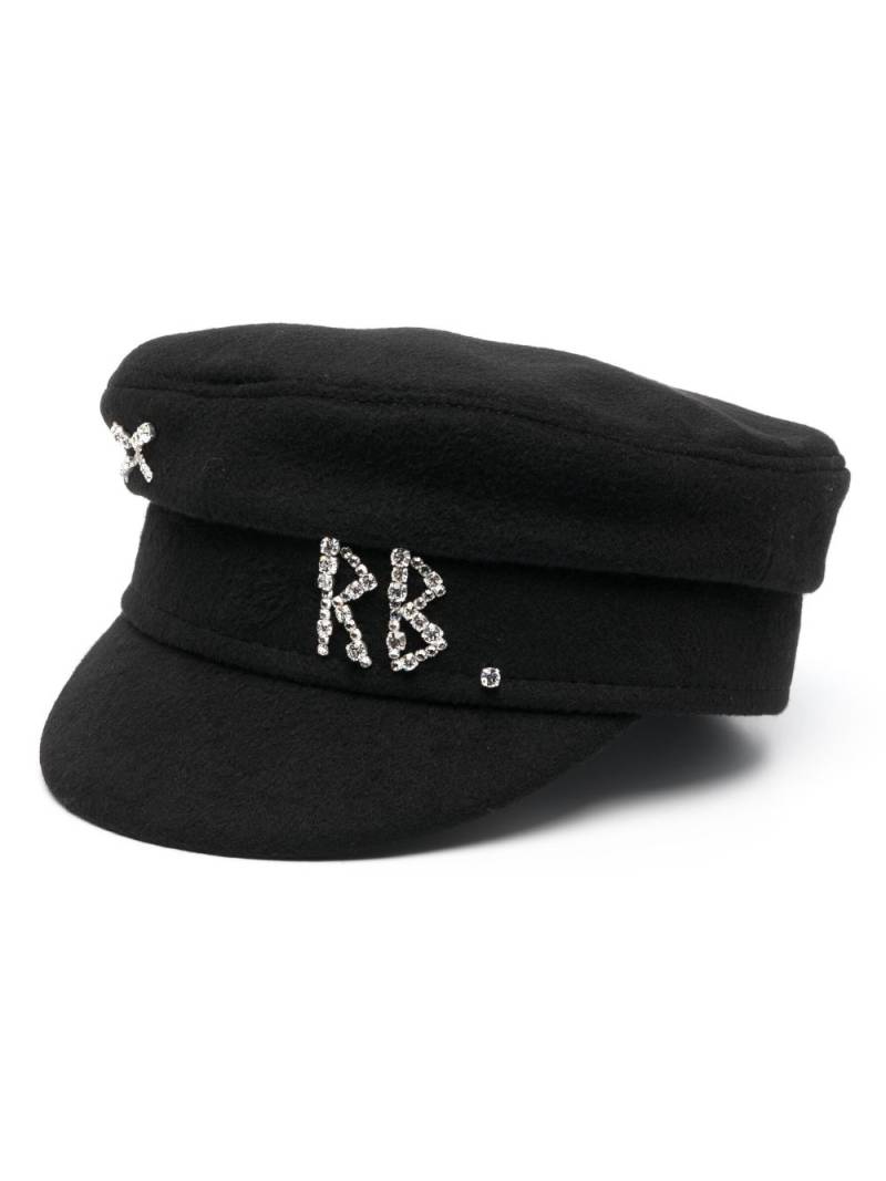 Ruslan Baginskiy crystal-embellished pull-on beret - Black von Ruslan Baginskiy