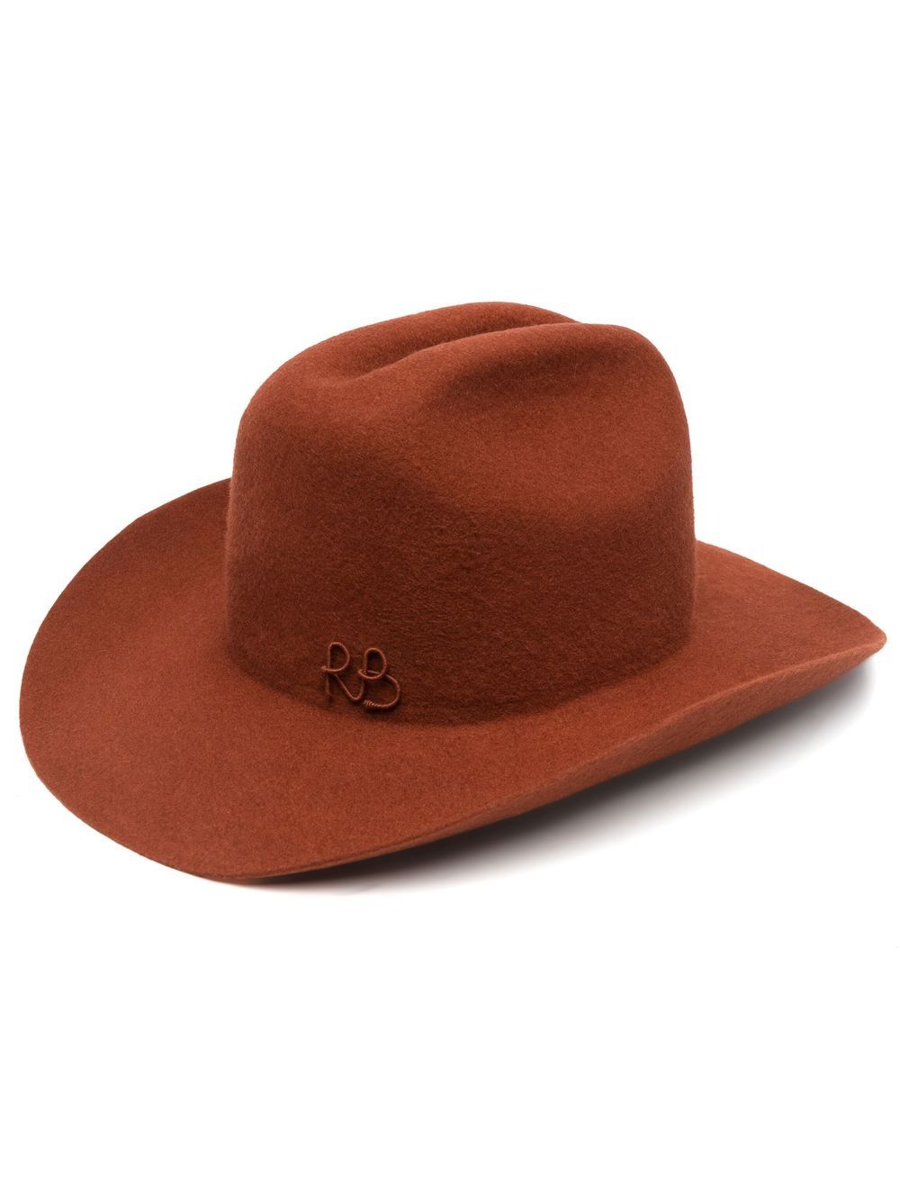 Ruslan Baginskiy embroidered-logo fedora hat - Brown von Ruslan Baginskiy