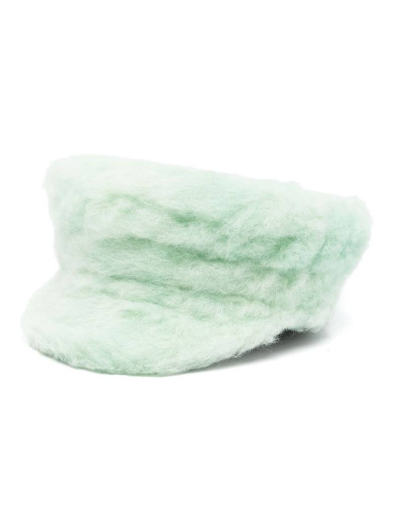 Ruslan Baginskiy faux-fur baker boy cap - Green von Ruslan Baginskiy