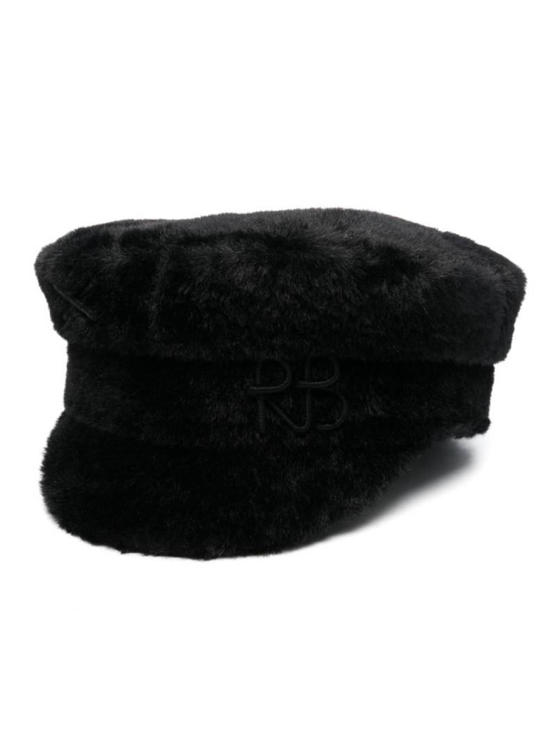 Ruslan Baginskiy faux-fur baker boy hat - Black von Ruslan Baginskiy