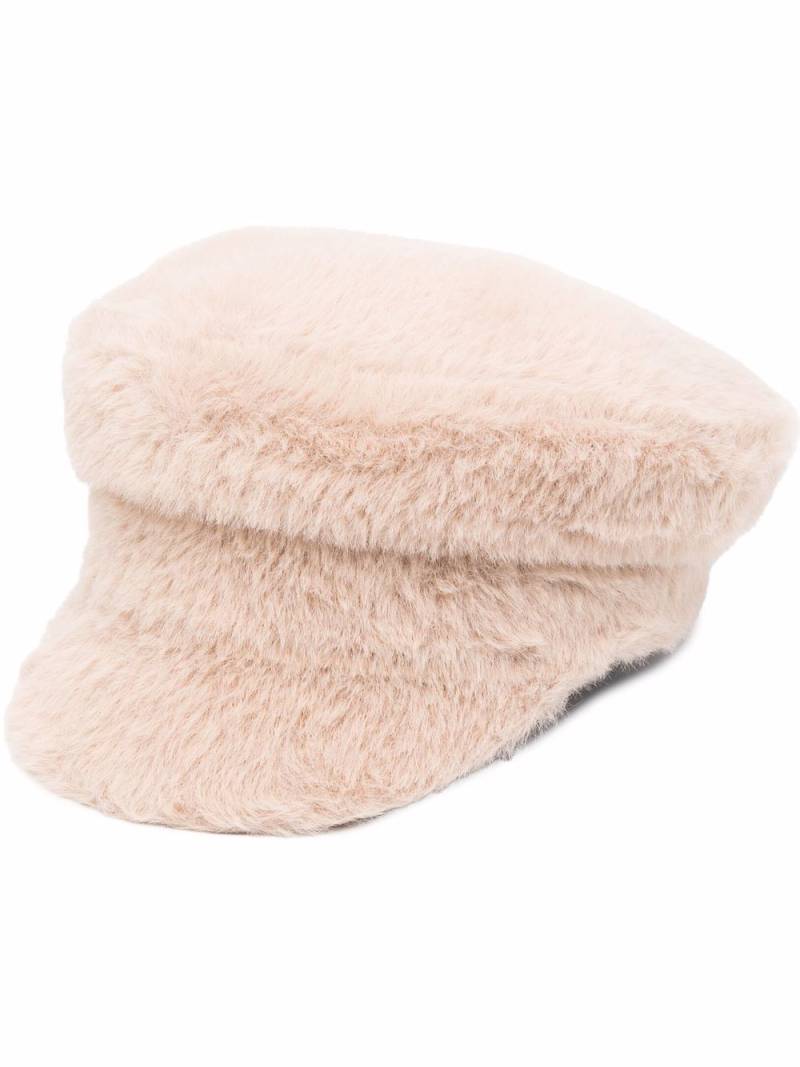 Ruslan Baginskiy faux-fur baker boy hat - Neutrals von Ruslan Baginskiy