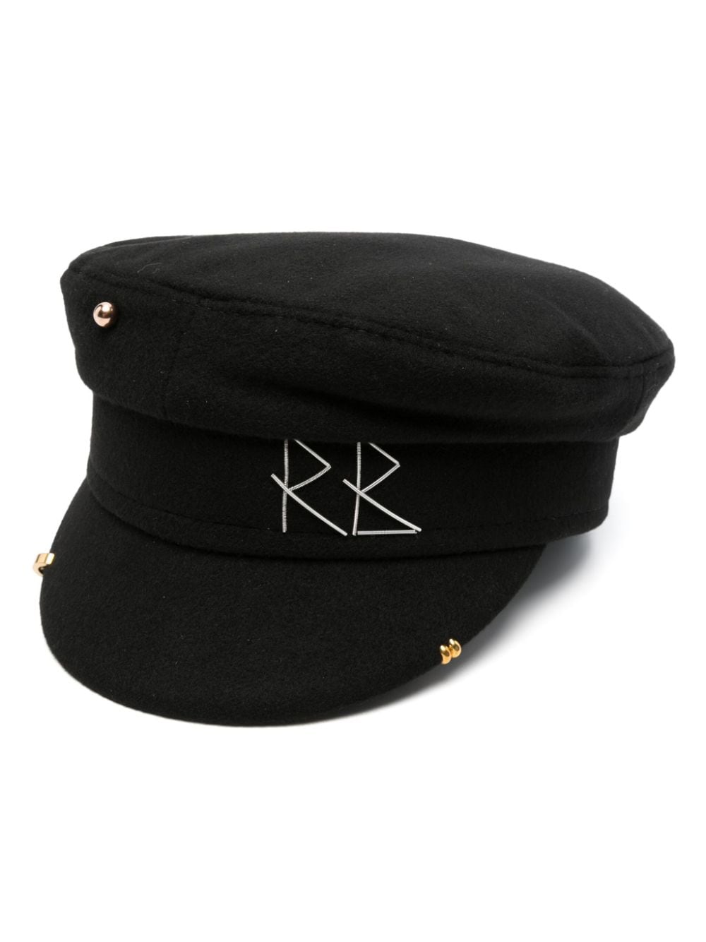 Ruslan Baginskiy logo-embellished baker boy cap - Black von Ruslan Baginskiy