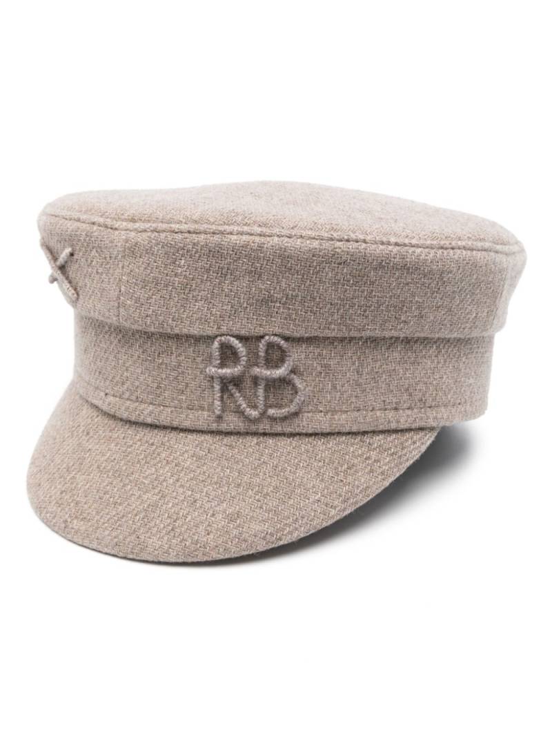 Ruslan Baginskiy logo-embellished baker boy cap - Neutrals von Ruslan Baginskiy