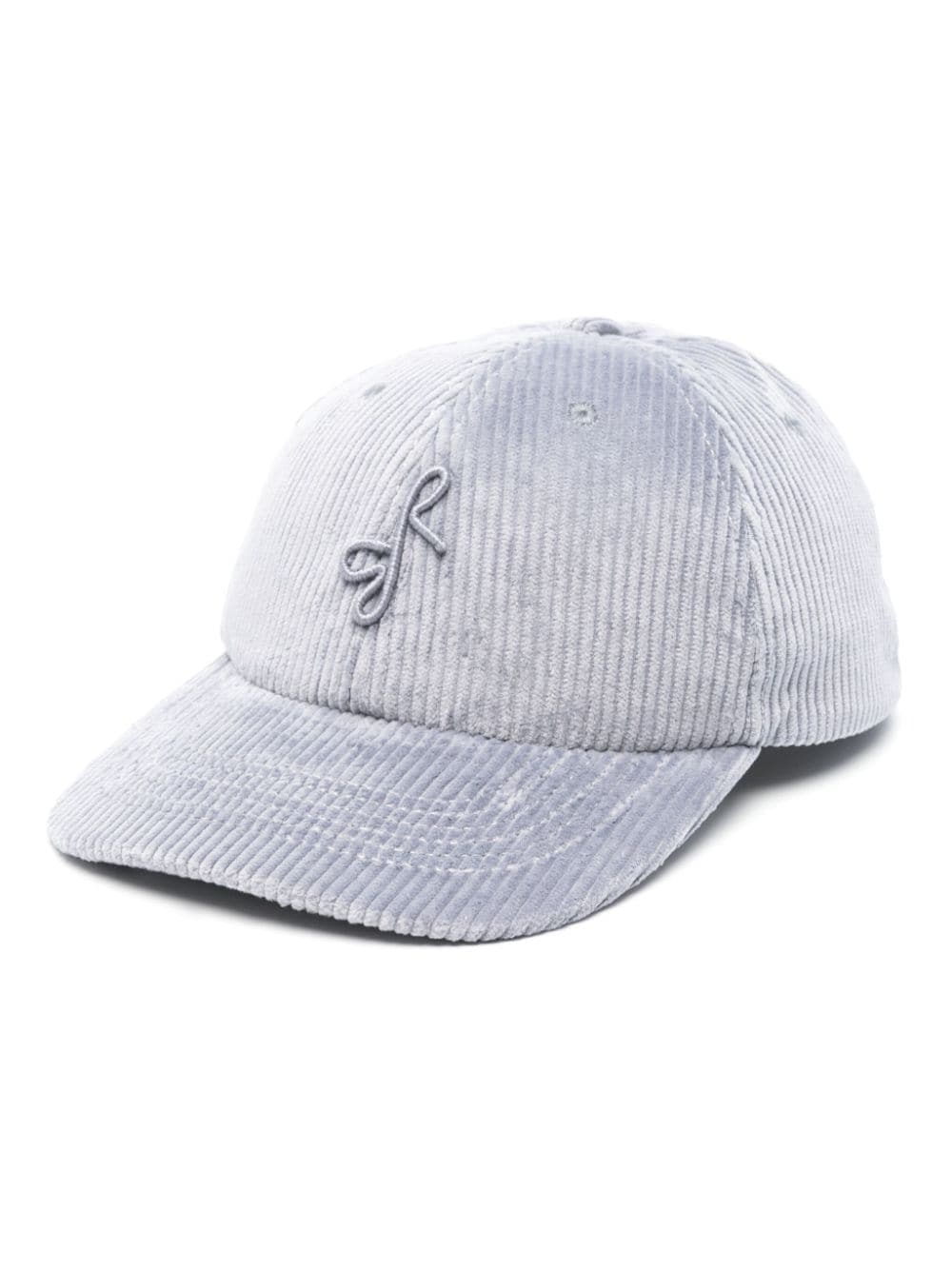 Ruslan Baginskiy logo-embroidered corduroy cap - Grey von Ruslan Baginskiy