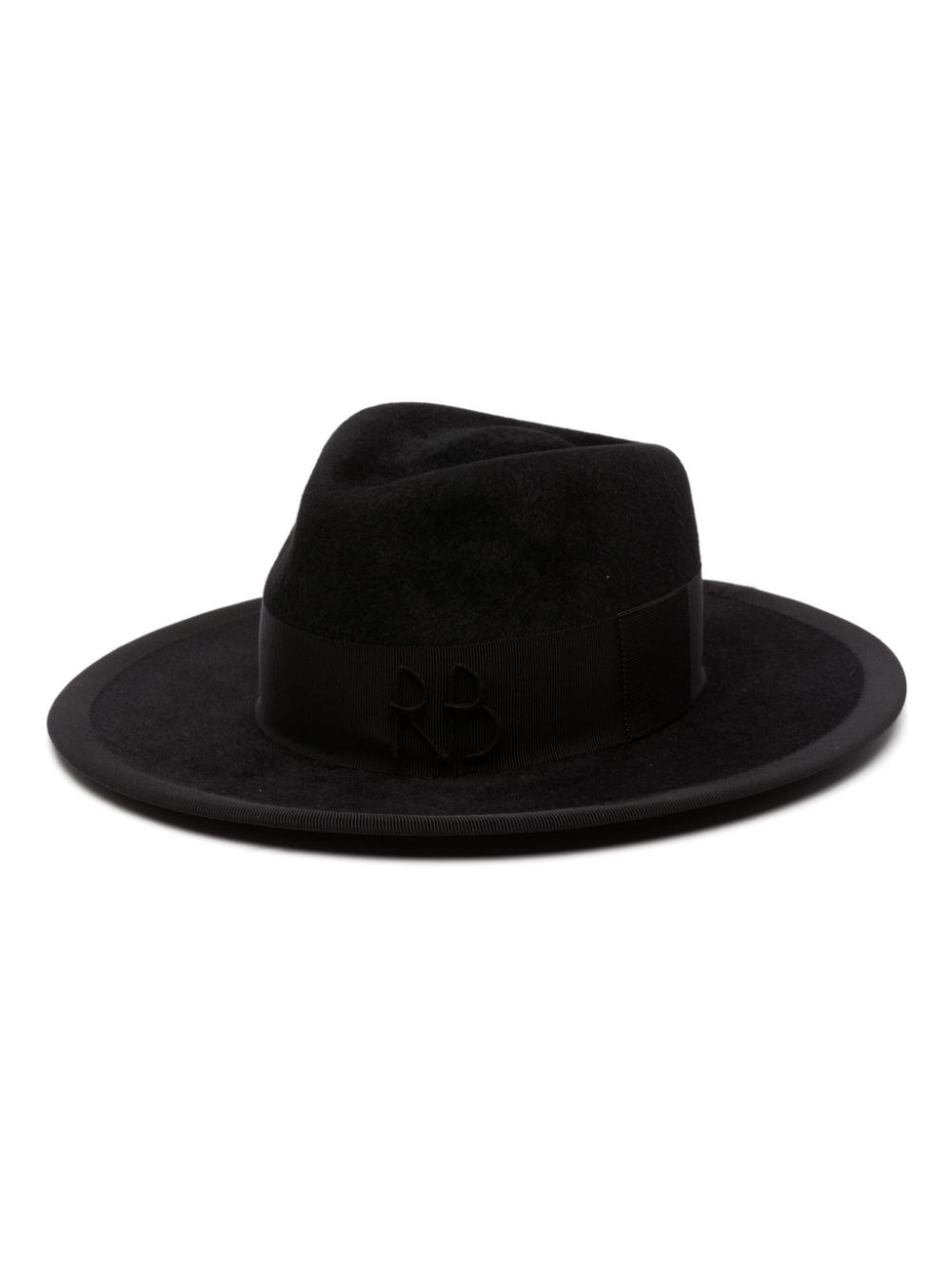 Ruslan Baginskiy logo-embroidered fedora hat - Black von Ruslan Baginskiy