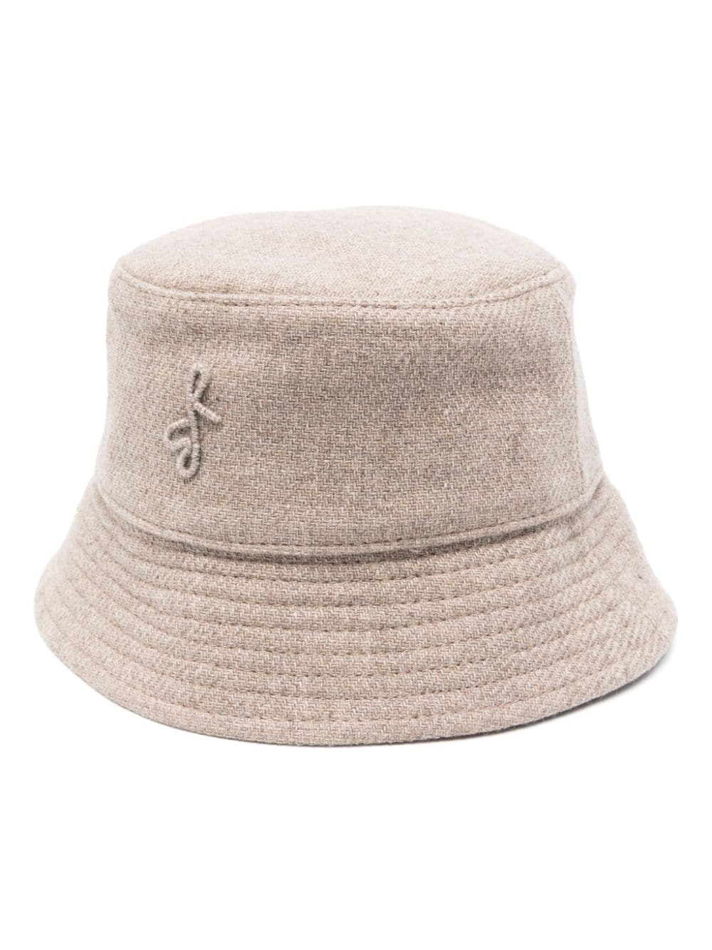 Ruslan Baginskiy monogram-embellished bucket hat - Neutrals von Ruslan Baginskiy