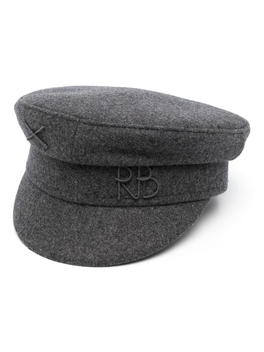 Ruslan Baginskiy monogram-embroidered baker boy cap - Grey von Ruslan Baginskiy