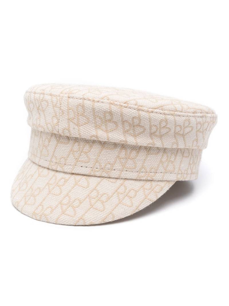 Ruslan Baginskiy monogram-pattern baker boy cap - Neutrals von Ruslan Baginskiy