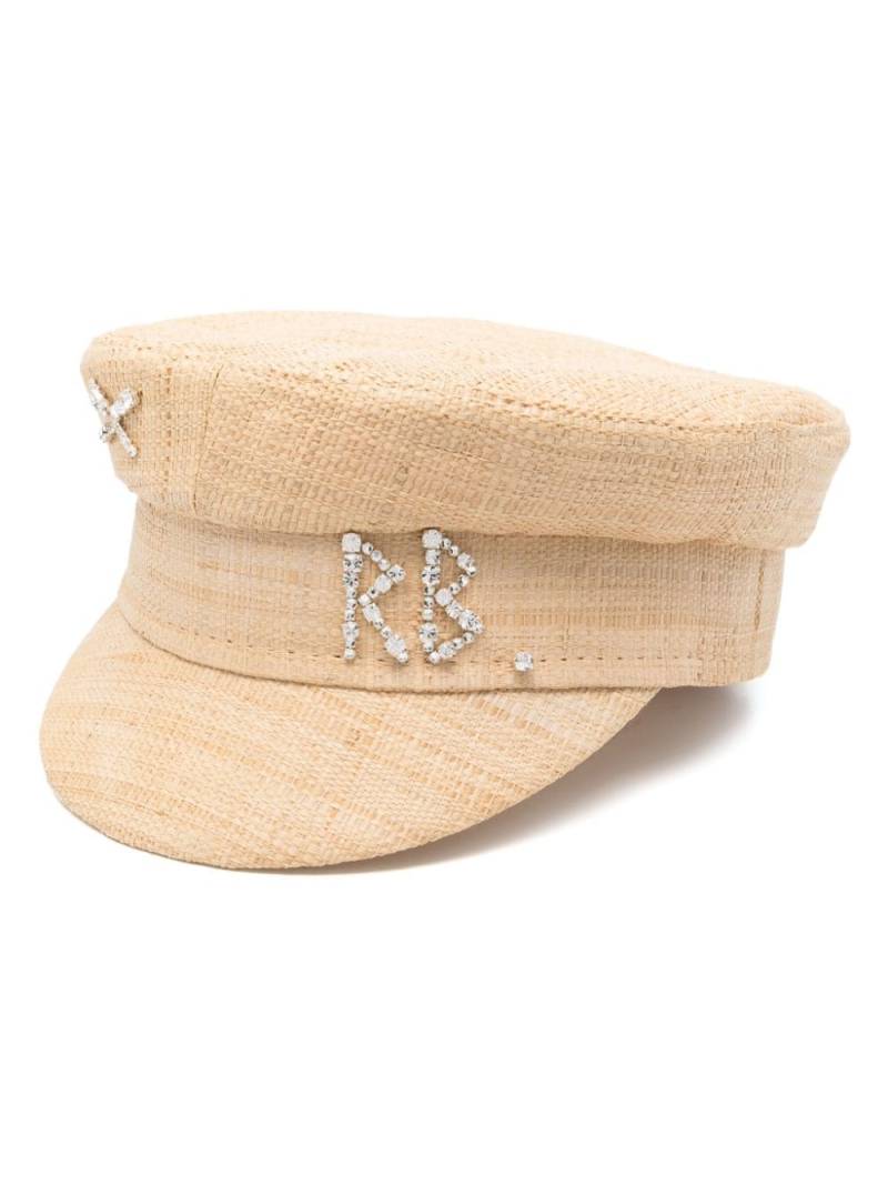 Ruslan Baginskiy raffia baker boy cap - Neutrals von Ruslan Baginskiy