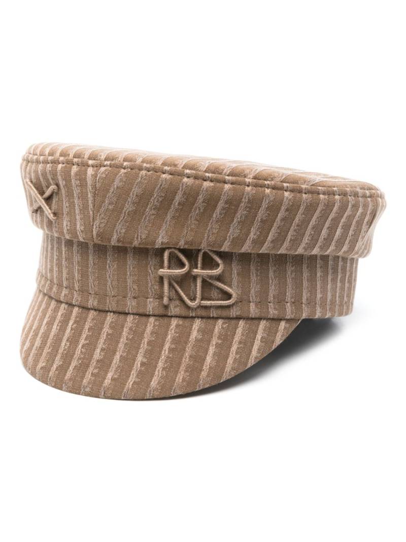 Ruslan Baginskiy striped baker boy cap - Brown von Ruslan Baginskiy