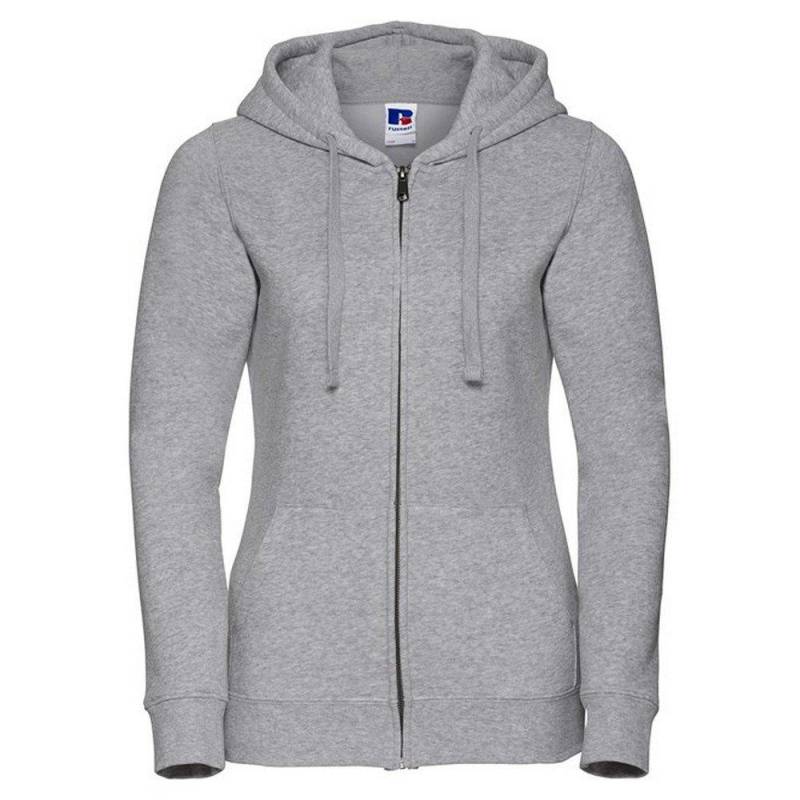 Authentic Hoodie Mit Durchgehendem Reißverschluss Damen Grau XXL von Russell