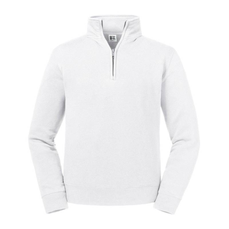 Authentic Sweatshirt Mit Kurzem Reißverschluss Herren Weiss XXL von Russell