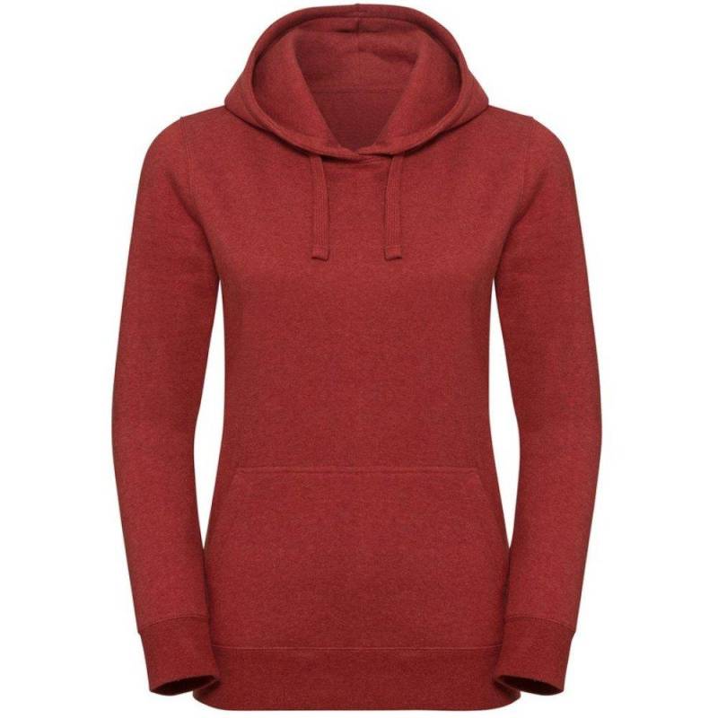 Authentisches Melange Hoodie Damen Rot Bunt S von Russell