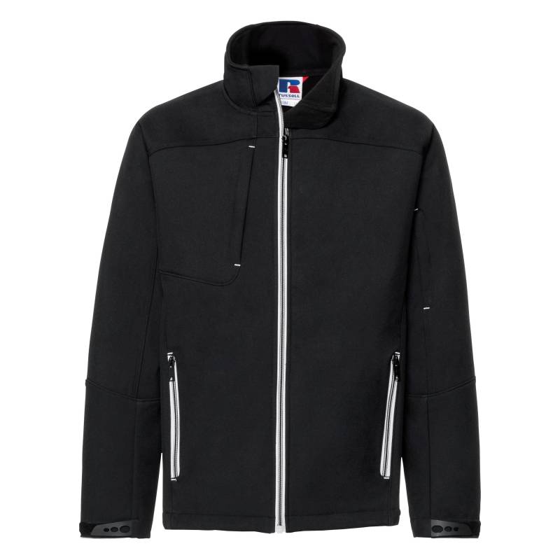 Russell - Bionic Softshell Jacke, für Herren, Schwarz, Größe L von Russell