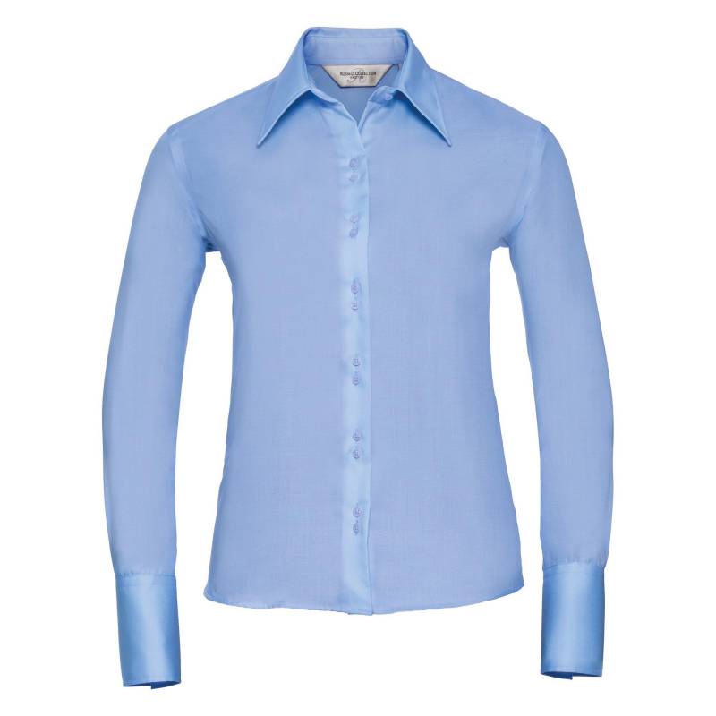 Collection Bluse, Langarm, Bügelfrei Damen Himmelblau XL von Russell