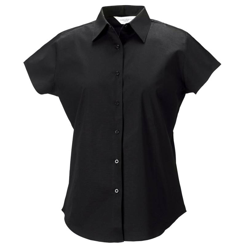 Collection Easy Care Bluse, Kurzarm Damen Schwarz XXL von Russell