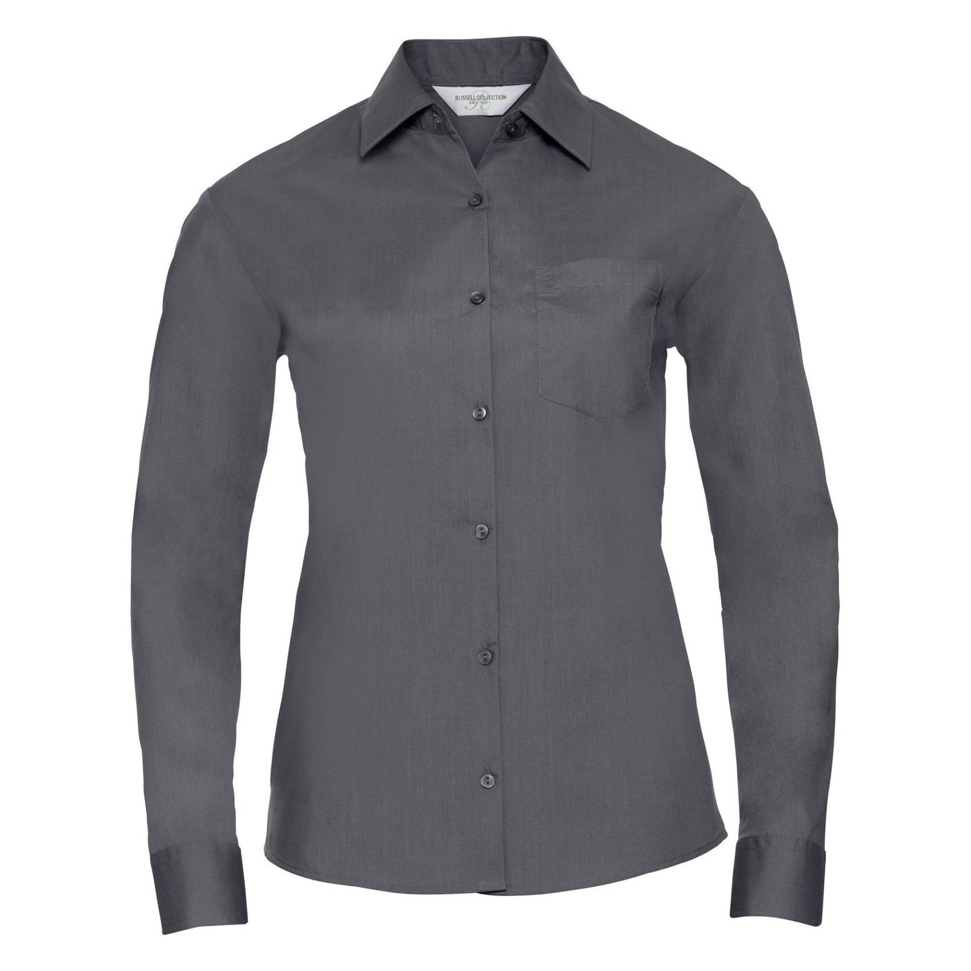 Collection Langarm Bluse Damen Grau M von Russell