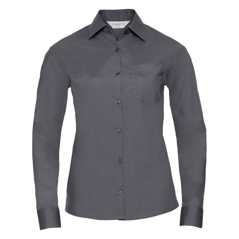 Collection Langarm Bluse Damen Grau XL von Russell