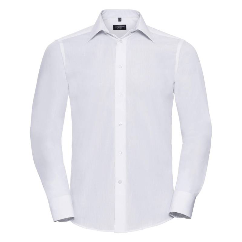 Collection Popeline Hemd, Langarm, Pflegeleicht Herren Weiss 4XL von Russell