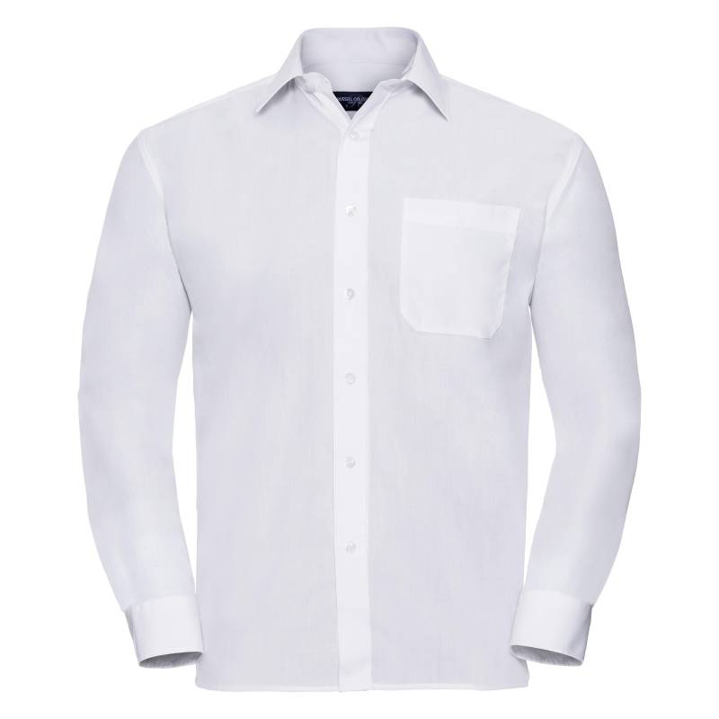 Collection Langarm Hemd Herren Weiss 18 von Russell