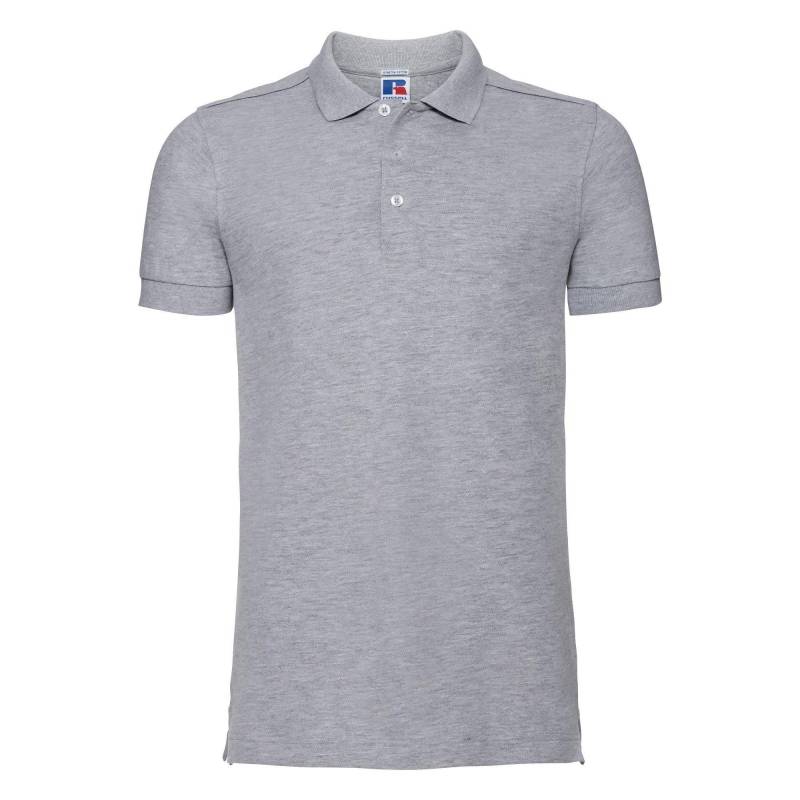 Russell - Stretch PoloShirt, Kurzarm, für Herren, Taubengrau, Größe 3XL von Russell