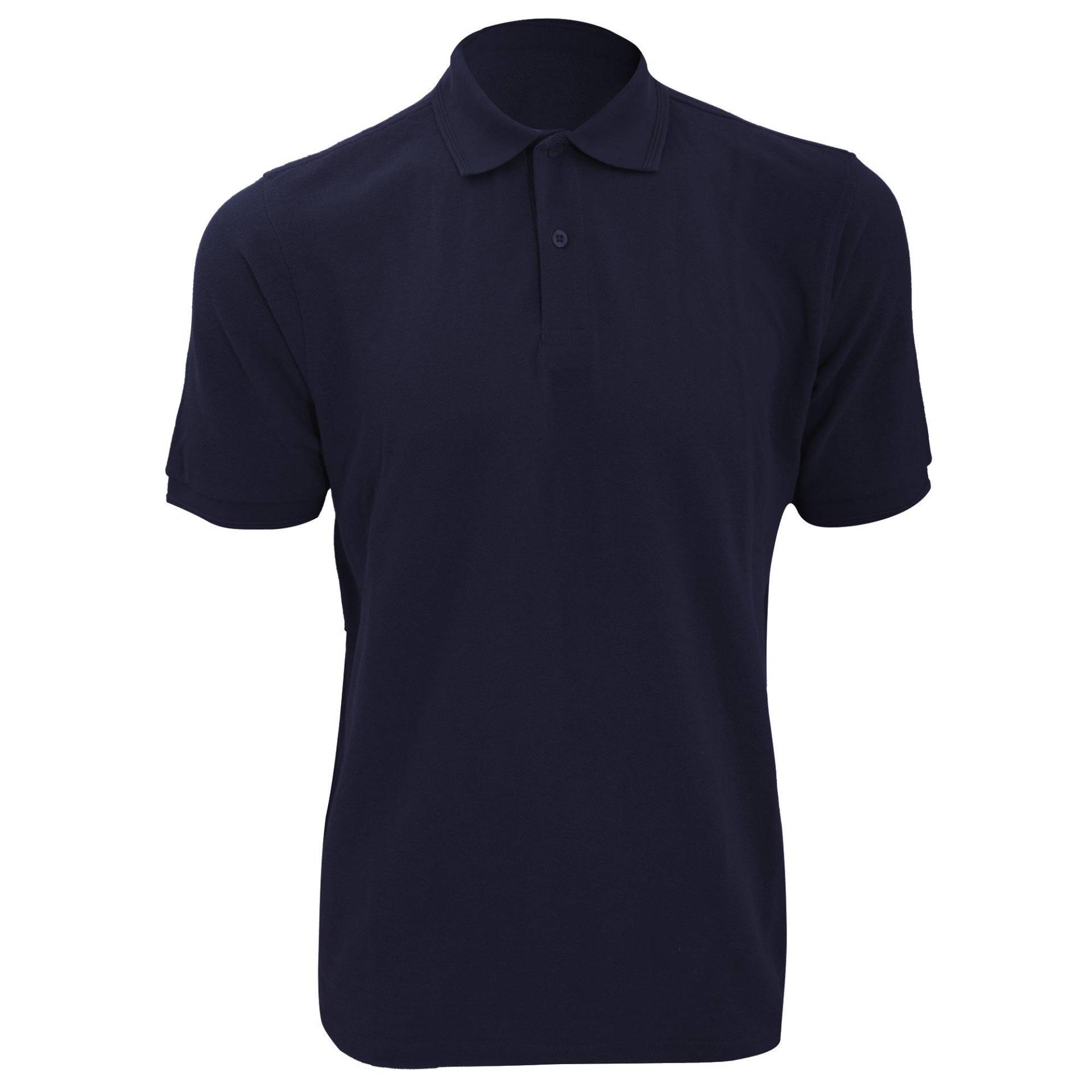 Ripple Collar & Cuff Kurzarm Polo Shirt Herren Marine 3XL von Russell