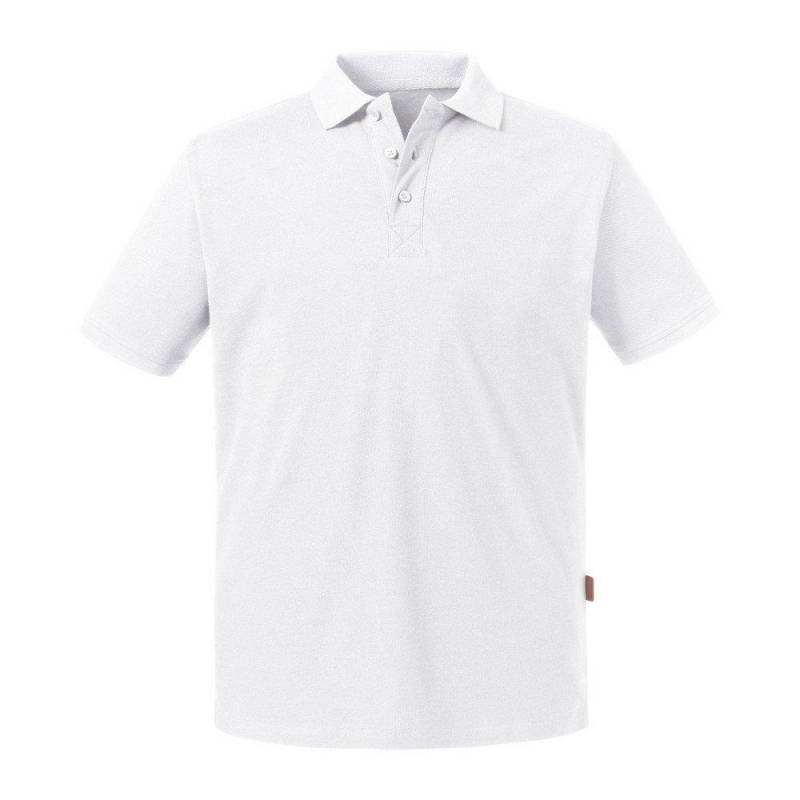 Poloshirt Pure Organic Herren Weiss 3XL von Russell