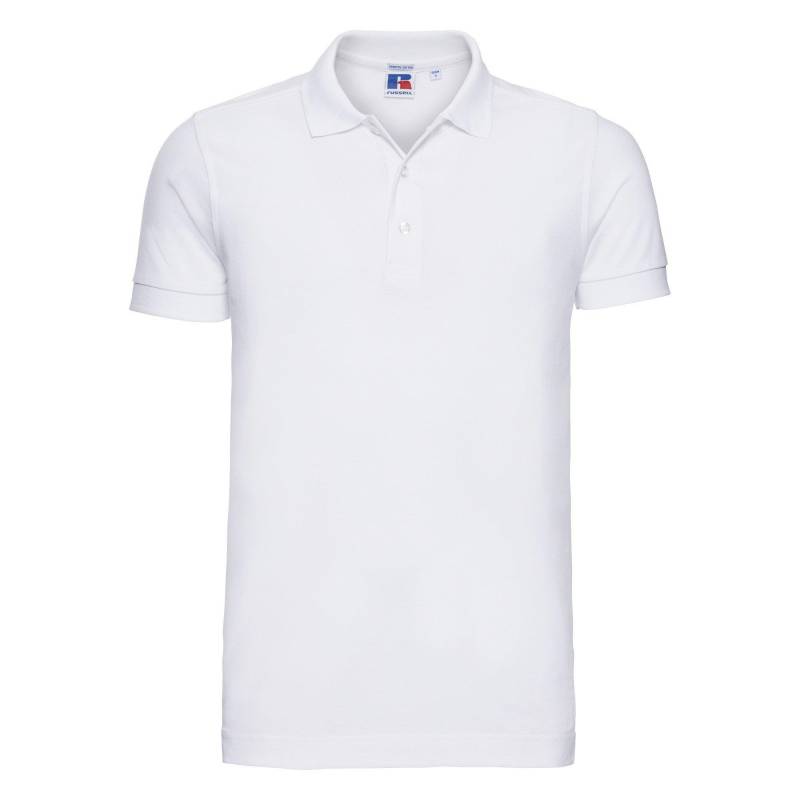 Stretch Poloshirt, Kurzarm Herren Weiss 3XL von Russell