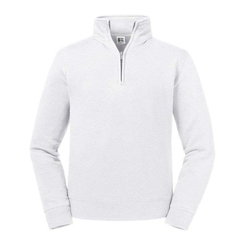 Russell - Authentische Zip Neck Sweatshirt, für Herren, Weiss, Größe 4XL von Russell