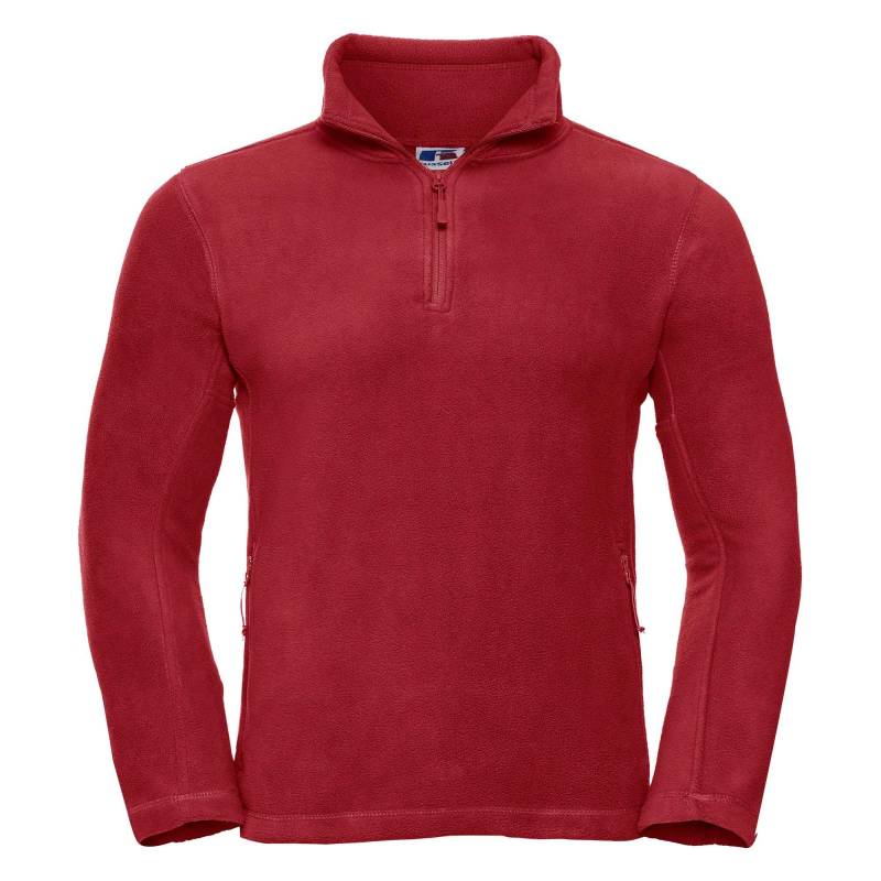 Outdoor Fleecepullover Mit Reißverschluss Am Kragen Herren Rot Bunt L von Russell