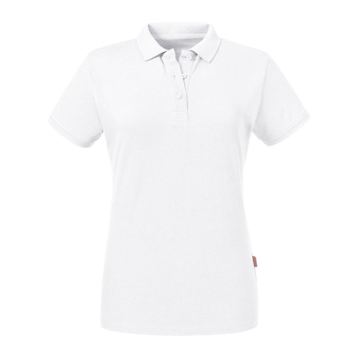 Poloshirt, Aus Biologischem Anbau Damen Weiss L von Russell