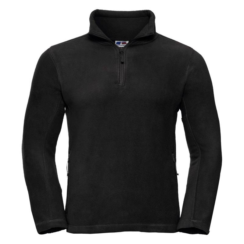 Outdoor Fleecepullover Mit Reißverschluss Am Kragen Herren Schwarz L von Russell