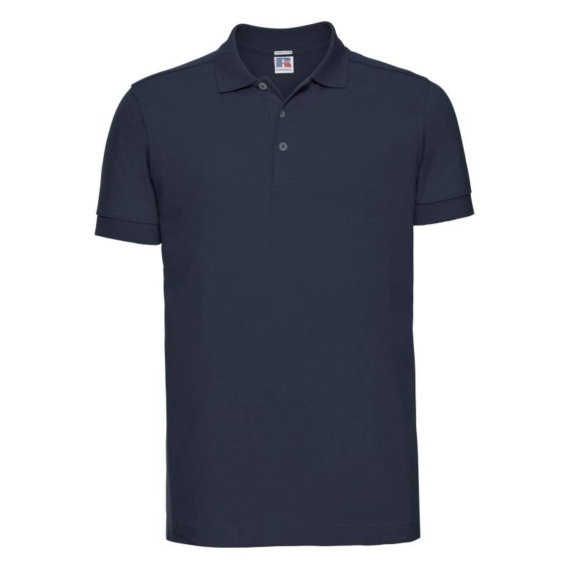 Russell - Stretch PoloShirt, Kurzarm, für Herren, Marine, Größe L von Russell