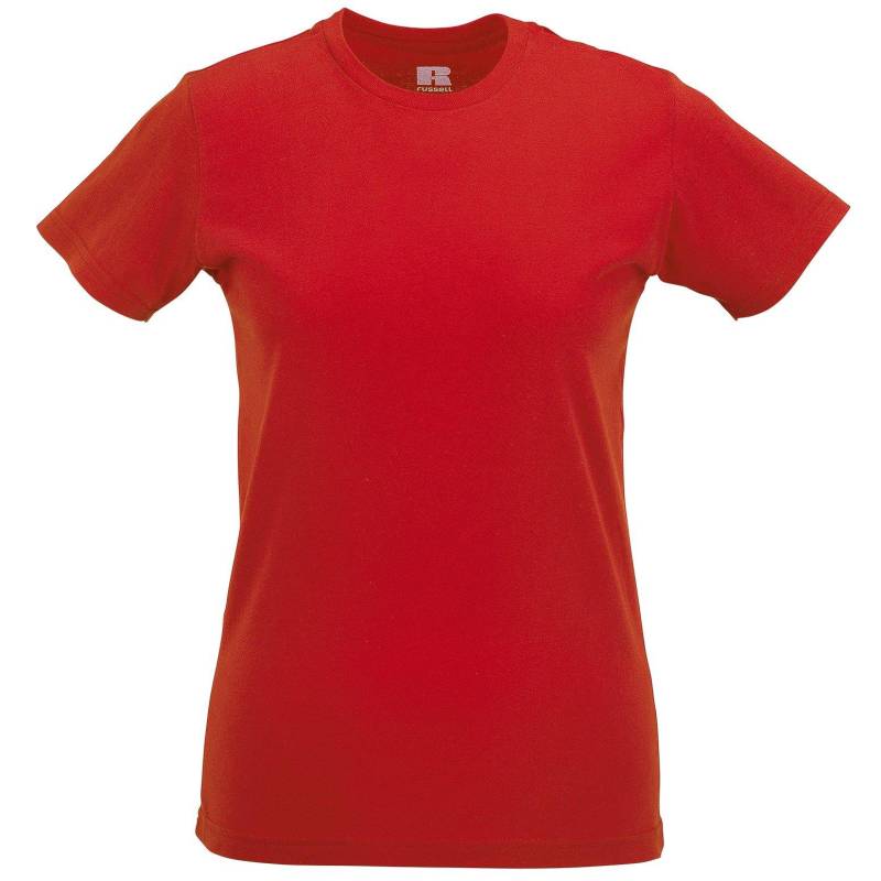 Slim Tshirt Damen Rot Bunt L von Russell