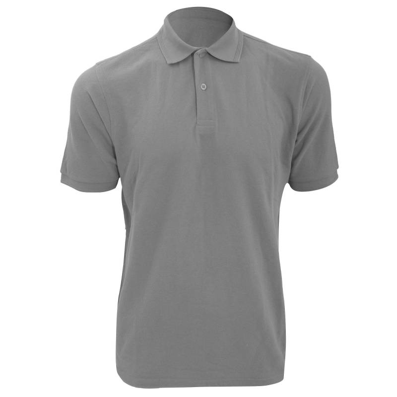 Russell - Ripp PoloShirt, Kurzarm, für Herren, Taubengrau, Größe M von Russell