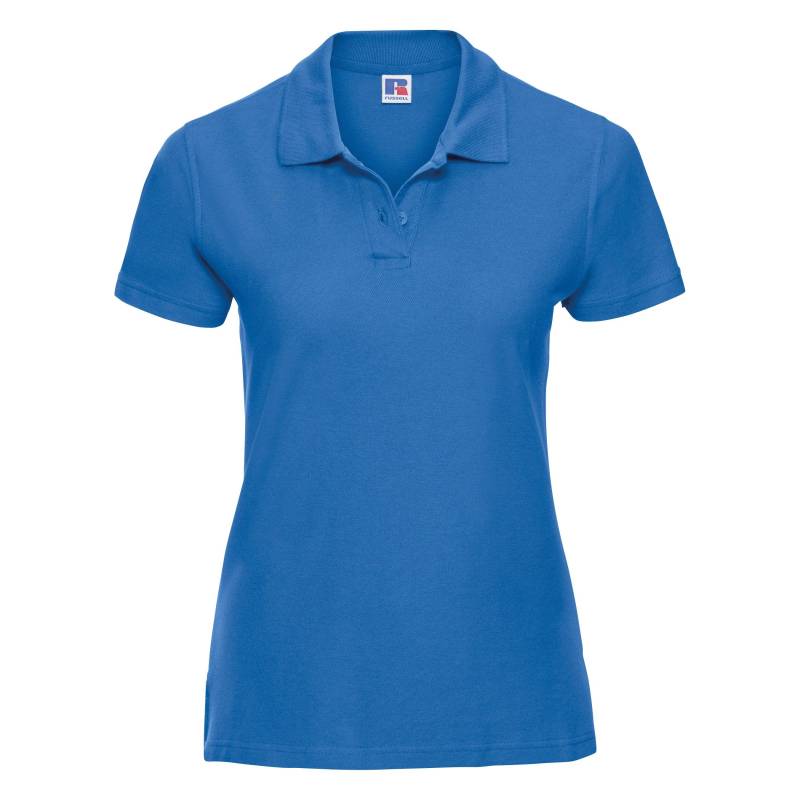 Polo Shirt Europe Ultimate Klassik Kurzarm Damen Azurblau M von Russell