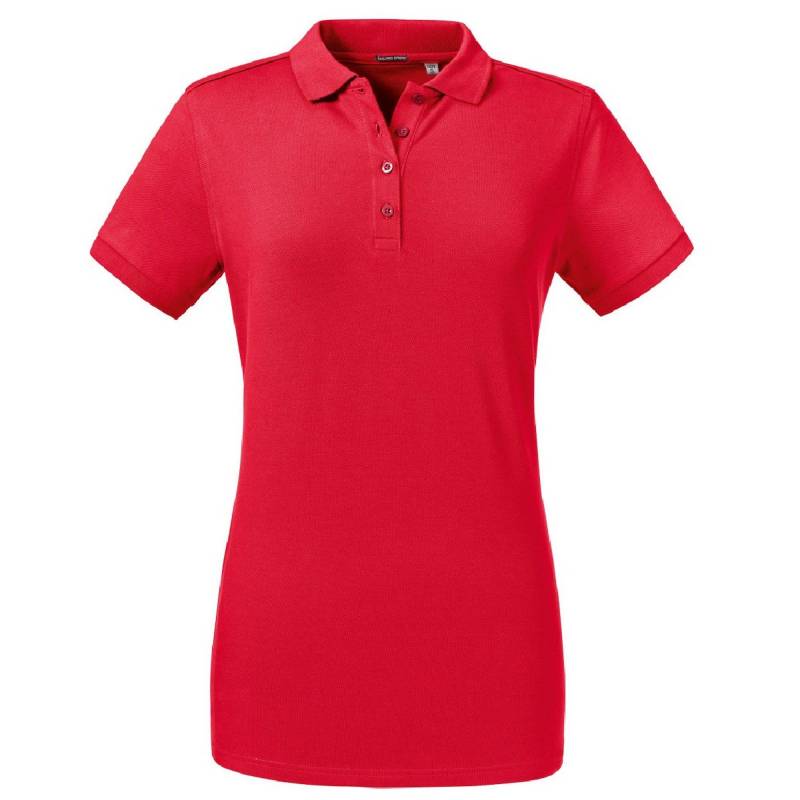 Russell - Poloshirt, Stretch, für Damen, Rot Bunt, Größe M von Russell