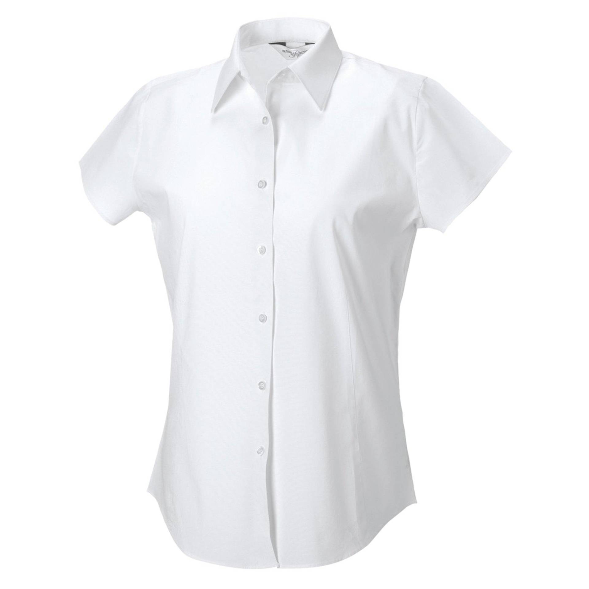 Collection Easy Care Bluse, Kurzarm Damen Weiss M von Russell