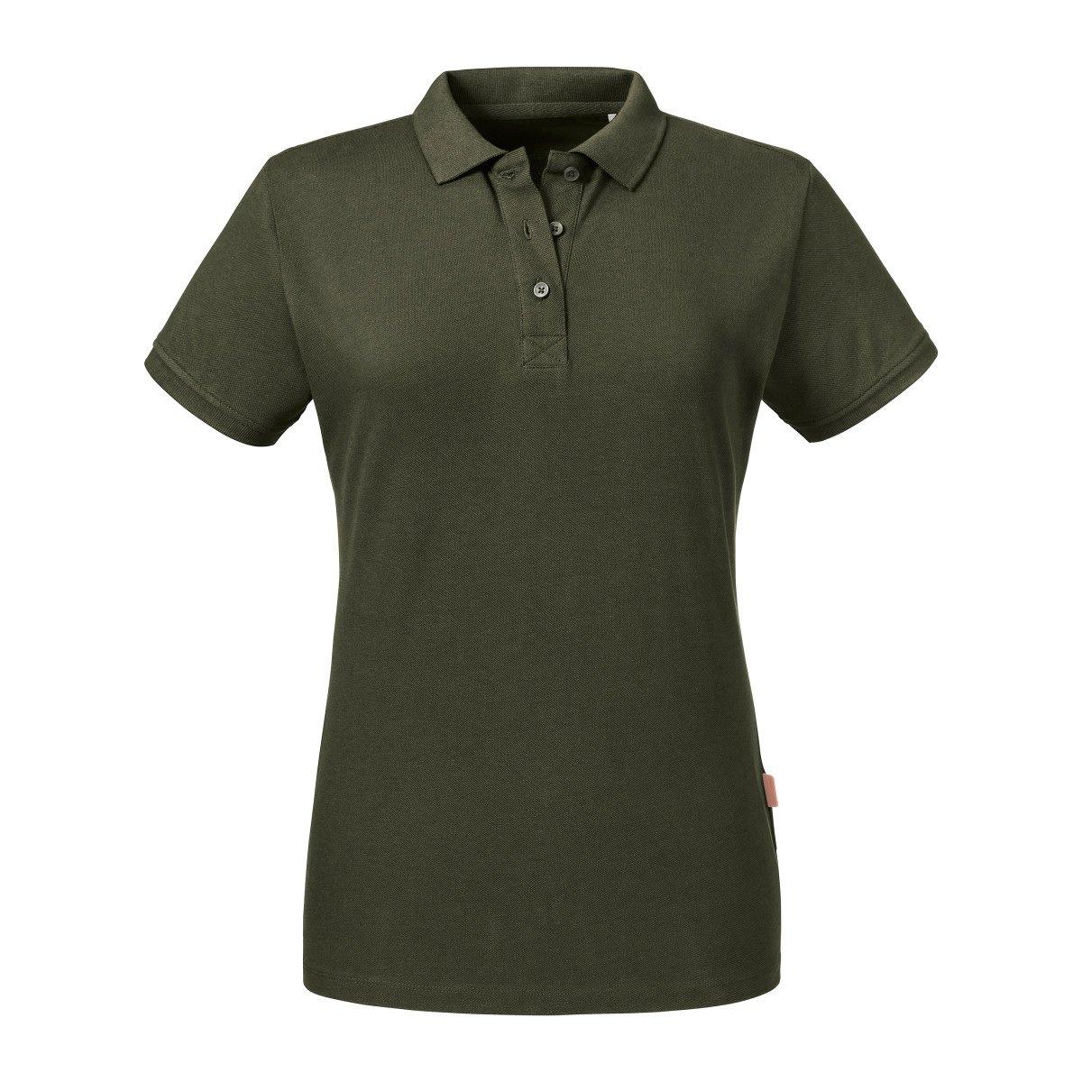 Poloshirt, Aus Biologischem Anbau Damen Olivegrün M von Russell