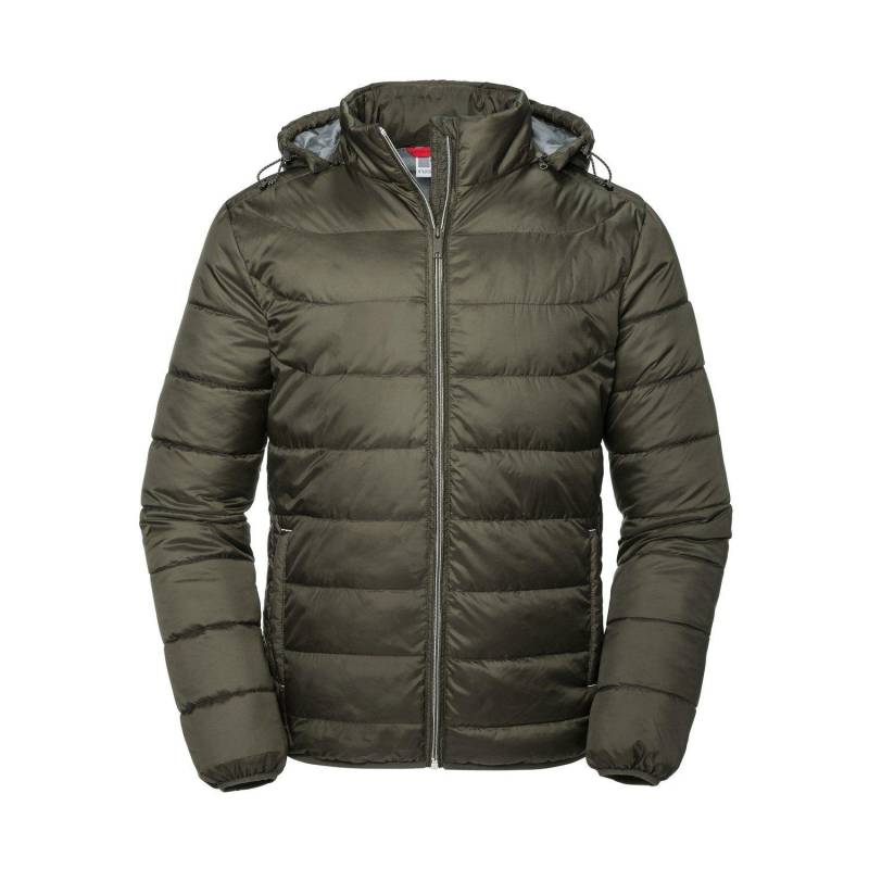 Nano Jacke Mit Kapuze Herren Olivegrün M von Russell