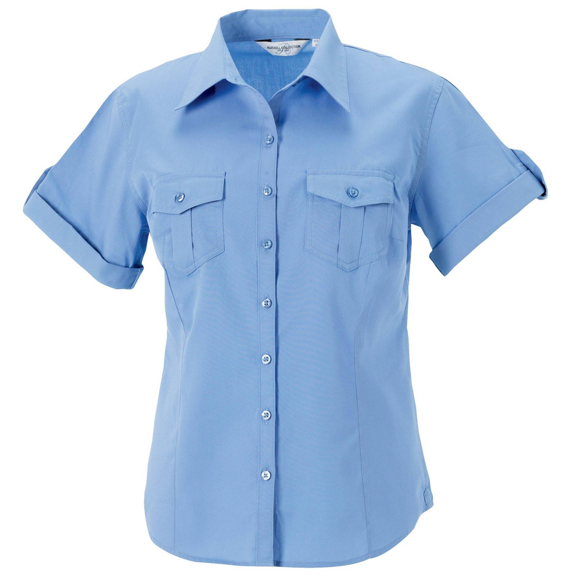 Collection Hemd Bluse, Kurzarm Damen Blau S von Russell
