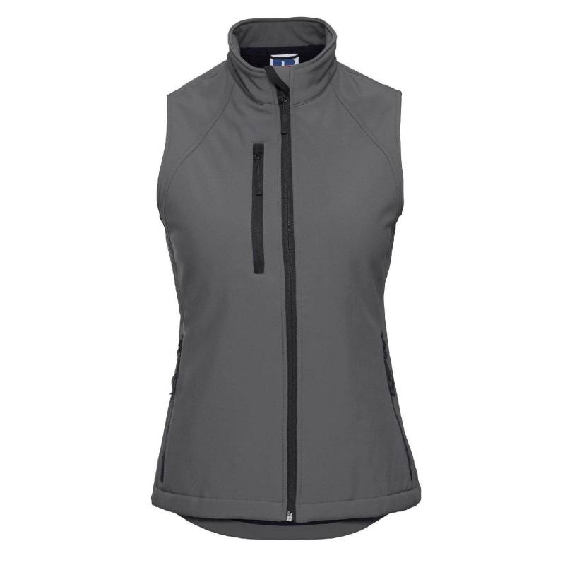 Russell - SoftshellWeste Gilet, atmungsaktiv, für Damen, Titangrau, Größe XS von Russell