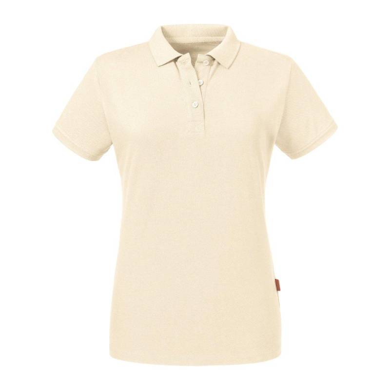 Russell - Poloshirt, aus biologischem Anbau, für Damen, Beige, Größe XS von Russell