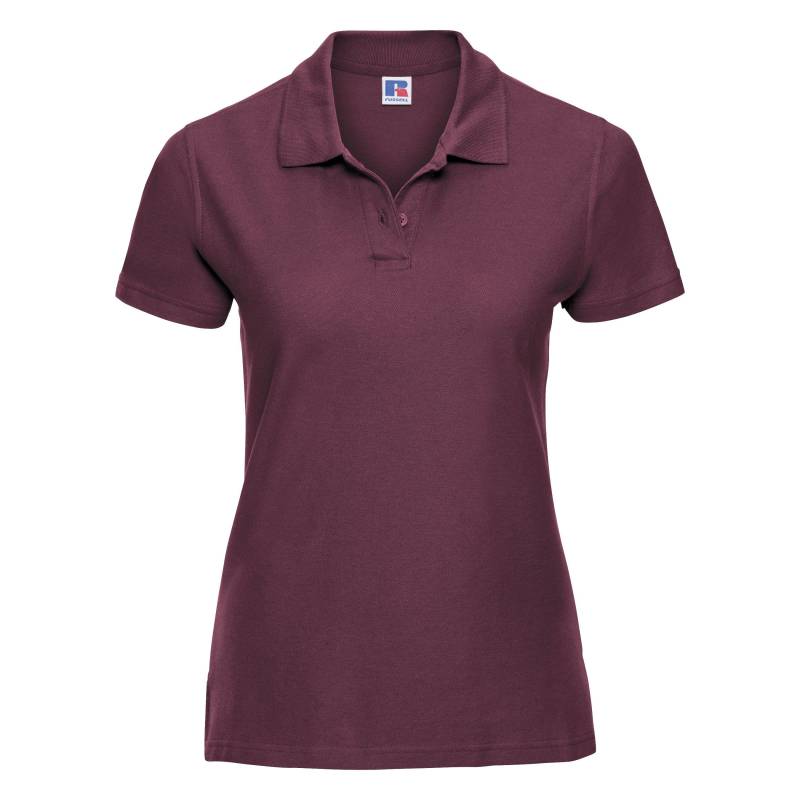 Europa Ultimative, Klassische Baumwolle Kurzarm-polo-hemd Damen Weinrot XS von Russell