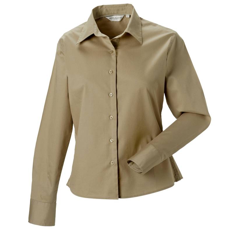 Collection Hemd Bluse, Langarm Damen Khaki XS von Russell