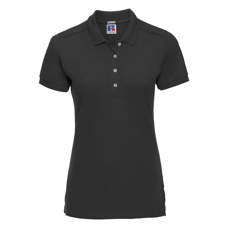 Stretch Polo Shirt Damen Schwarz XS von Russell