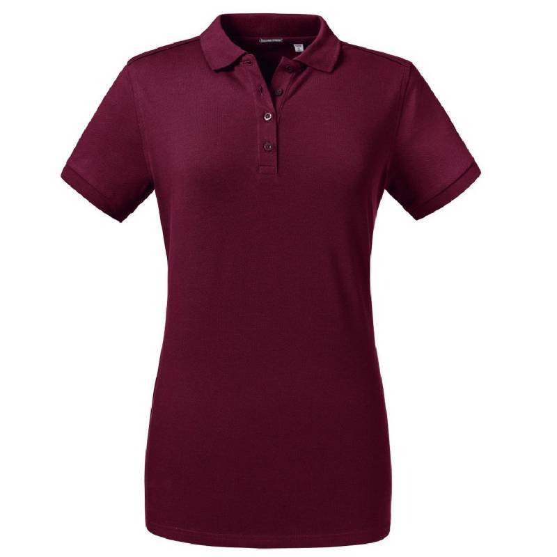 Russell - Poloshirt, Stretch, für Damen, Weinrot, Größe XXL von Russell