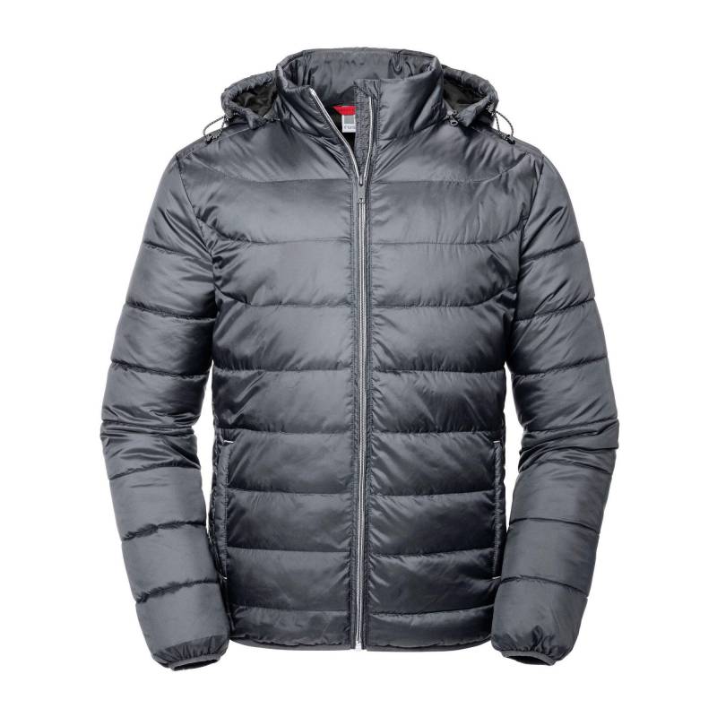 Nano Steppjacke Mit Kapuze Herren Grau 3XL von Russell